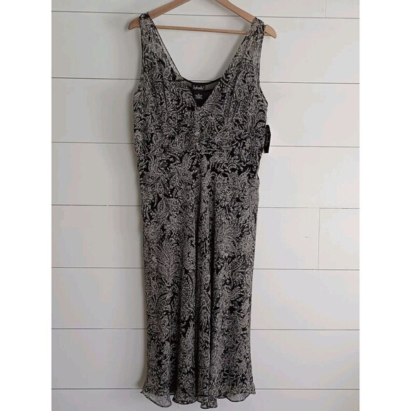 Rafaella Dresses & Skirts - Womens Midi Dress Crinkle Y2K 90s Fairygrunge Dark Whimsigoth Size 14 NWT